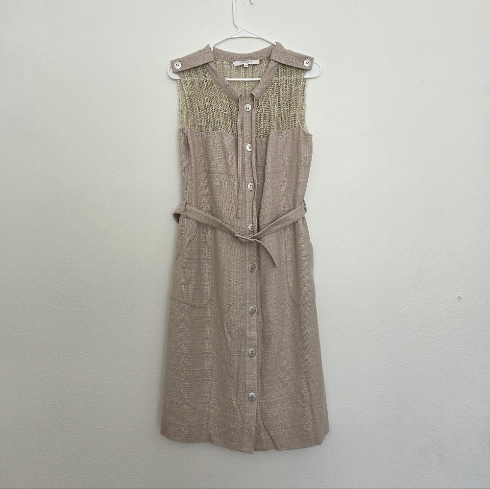 Luca Luca Full Button Closure Belted Resort Dress Size 44/ Euro Medium